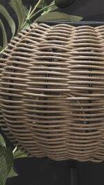 Solar tafellamp rattan rond 33 cm