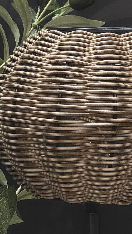 Solar tafellamp rattan rond 33 cm