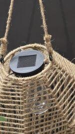 Hanglamp touw landelijk – macramé lamp met franjes