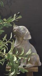 Hond beeld labrador 33 cm – tuindecoratie stoer landelijk