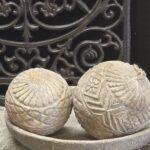 Ornament bal landelijk – hanger met touw