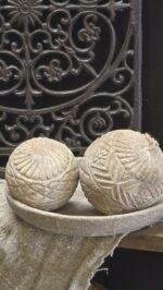 Ornament bal landelijk – hanger met touw