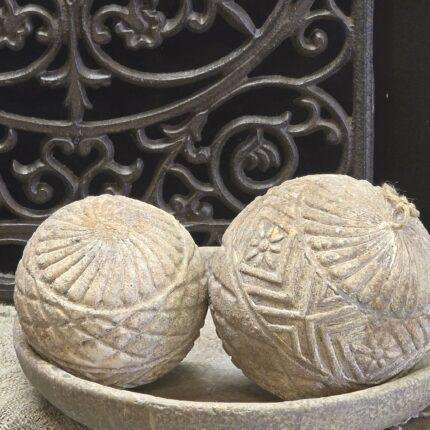 Ornament bal landelijk – hanger met touw