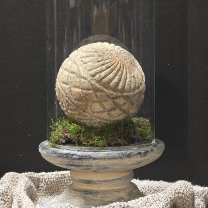 Glazen stolp met voet landelijk – 3 maten decoratie stolp