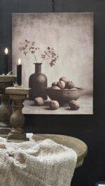 Canvas schilderij 50×40 landelijk stilleven schaal – wanddecoratie