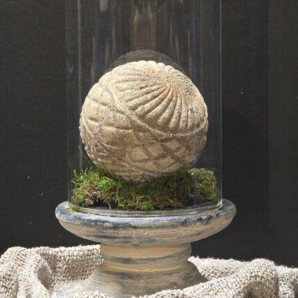 Glazen stolp met voet landelijk – 3 maten decoratie stolp