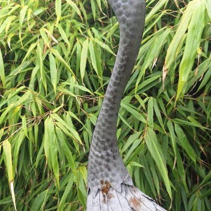 Landelijke reiger tuinornament grijs foto 2