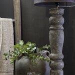 Landelijke Baluster Lampenvoet XL – Steenlook Hout