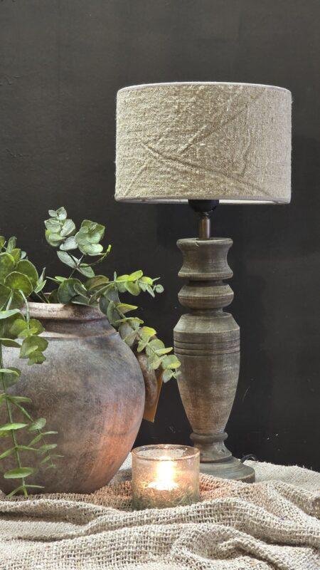 Houten baluster lamp