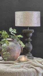 Zwarte baluster lamp – landelijke tafellamp