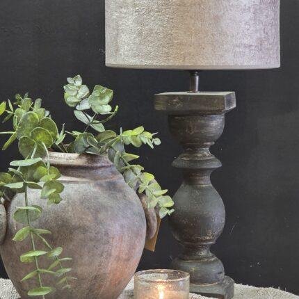 Zwarte baluster lamp – landelijke tafellamp