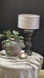 Zwarte baluster lamp – landelijke tafellamp foto 3