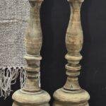 Houten baluster kandelaar 60 cm