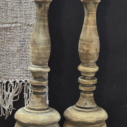 Houten baluster kandelaar 60 cm