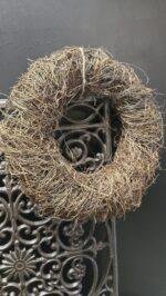 Bruine krans van natuurlijke twijgen 30 cm