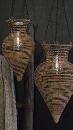 Rotan Hanglamp Druppelvorm Naturel 44cm foto 2