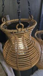 Rotan Hanglamp Druppelvorm Naturel 44cm foto 3