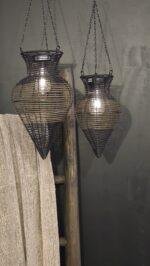 Rotan Hanglamp Donkerbruin Druppelvorm 34,5 cm foto 3