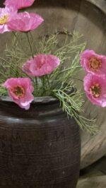 Kunst klaproos roze – landelijke kunstbloem