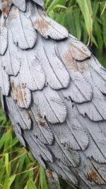 Landelijke reiger tuinornament grijs foto 3