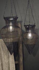 Rotan Hanglamp Donkerbruin Druppelvorm 34,5 cm foto 2
