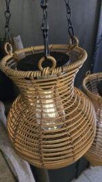 Rotan Hanglamp Bruin Druppelvorm 34,5 cm foto 3