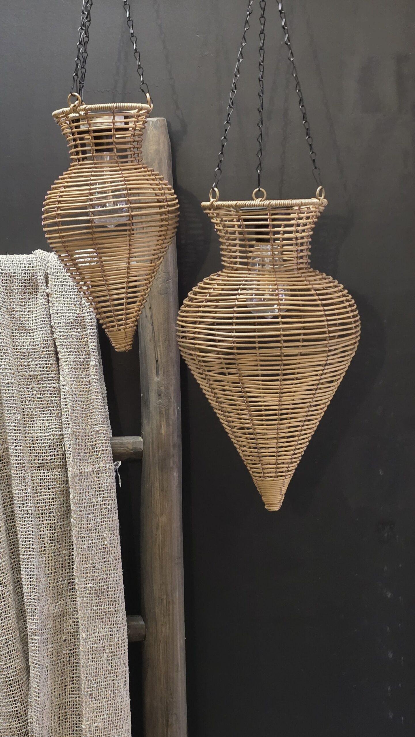 Rotan Hanglamp Druppelvorm Naturel 44cm Rotan Hanglamp Druppelvorm Naturel 44cm