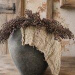 Kunst Dadeltak Groen-Bruin-Zwart/paars