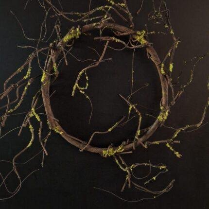 Kunst Wilgenkrans Naturel – 22 of 30 cm foto 2