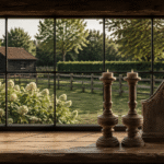 Sfeerset Raamluik met Kandelaar en Maxi Theelicht | Landelijke Decoratieset-4
