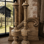 Sfeerset Raamluik met Kandelaar en Maxi Theelicht | Landelijke Decoratieset-1