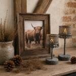 Houten Schilderij op Voet – Schotse hooglander