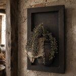 Sfeerset Landelijk Paneel met Pot, Shabby Doek & Korte Kunst Dadeltak