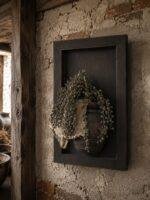 Sfeerset Landelijk Paneel met Pot, Shabby Doek & Korte Kunst Dadeltak