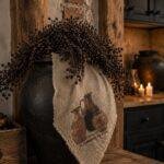 Shabby doek - Houten potten