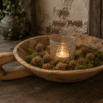 Oude Houten Schaal met Handvat – Uniek