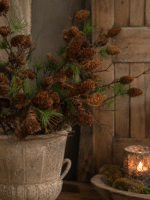 Kunst Dennenappeltak 80 cm – Wintertak met Groen - Afbeelding 2