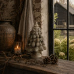 Decoratieve Dennenappelboom op Voet – Landelijke Kerstdecoratie