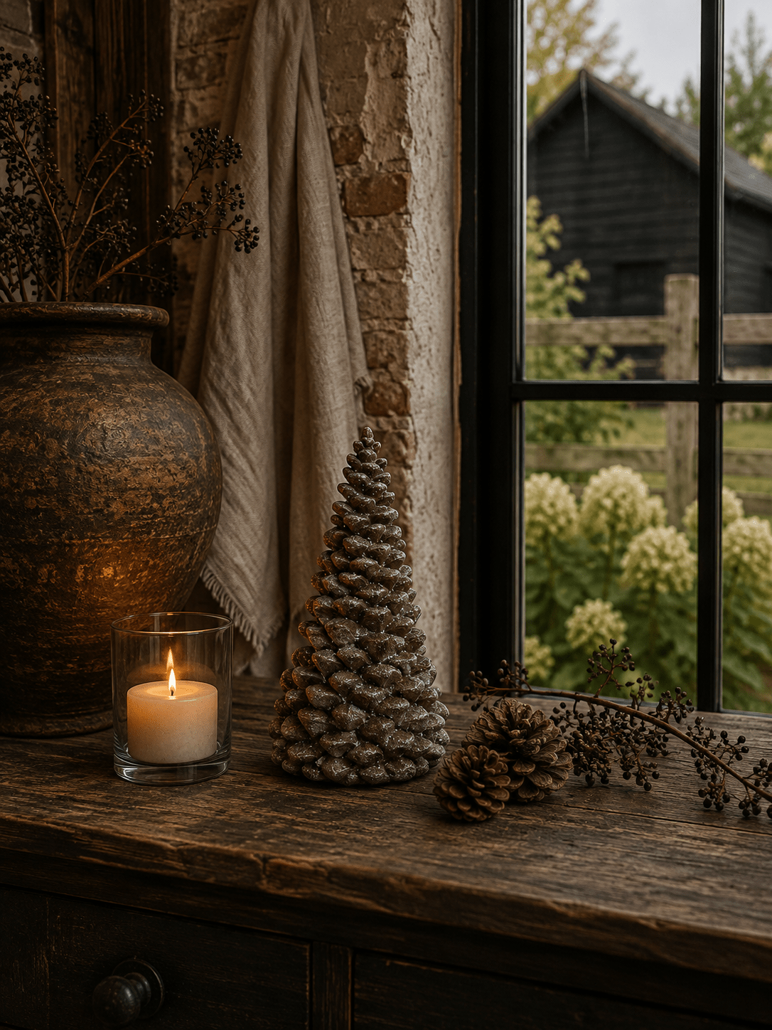 ChatGPT Image 3 aug 2026, 13_08_46 Decoratieve Kerstboom Bruin 19 cm - Afbeelding 1