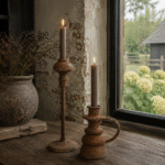 Roest Kandelaar 26 cm | Metalen Diner Kandelaar