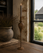 Roest Kandelaar Lang 60,5 cm | Metalen Diner Kandelaar - Afbeelding 2