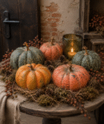 Kunstpompoen Kallebas Amber – landelijke herfstdecoratie - Afbeelding 2