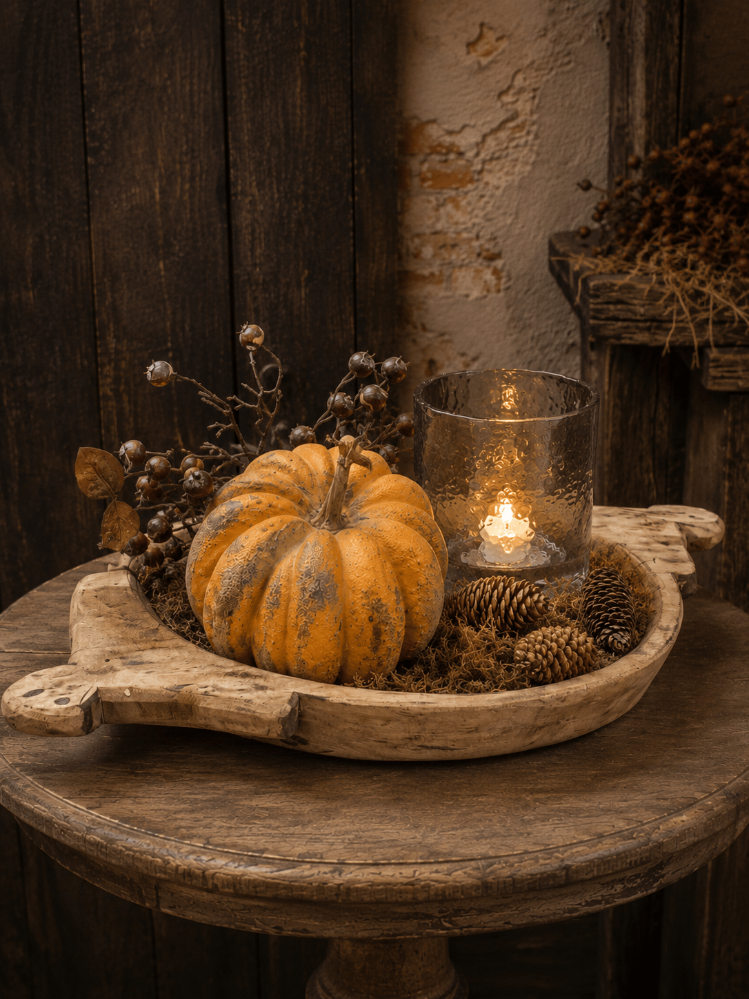 ChatGPT Image 1 sep 2026, 20_00_41 Kunstpompoen Kallebas Amber – landelijke herfstdecoratie - Afbeelding 1