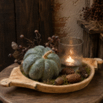 Kunstpompoen Kallebas Flint – landelijke herfstdecoratie