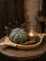 Kunstpompoen Kallebas Flint – landelijke herfstdecoratie