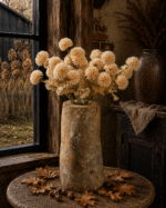 Dahlia – crème of bruin | Kunstbloem herfst - Afbeelding 2