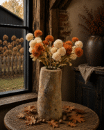 Dahlia – crème of bruin | Kunstbloem herfst