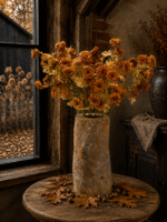Kunst Aster – Herfstbloem – 75 cm – Crème, Lila of Bruin - Afbeelding 2