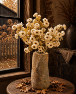 Kunst Aster – Herfstbloem – 75 cm – Crème, Lila of Bruin - Afbeelding 4