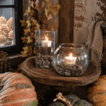 Glazen windlicht met theelicht – 2 modellen